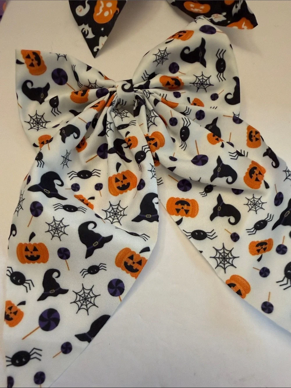 Halloween Print Kids Hair Bows Your Choice Assorted Orange, Purple, Black, White